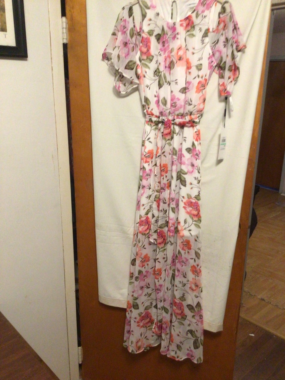 Calvin Klein floral ,boho ,whimsical,modest midi dress SZ 8 NWT - Picture 1 of 14